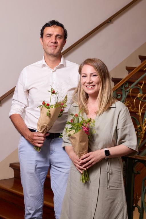 Portrait von Bürgerratspräsident Otto Schmid (SP) und Statthalterin Canan Özden (SP)