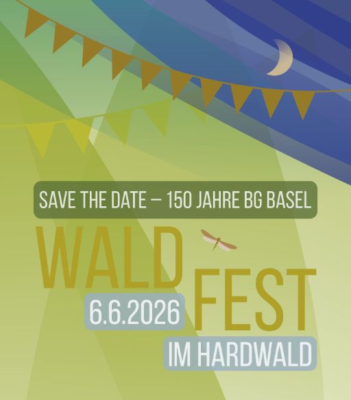 Illustration Waldfest mit Datum, Ort und Logo