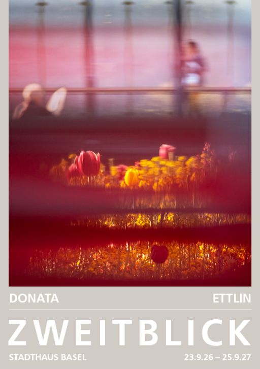 Flyer zur Ausstellung Zweitblick mit Baselbilder von Donata Ettlin im Stadthaus